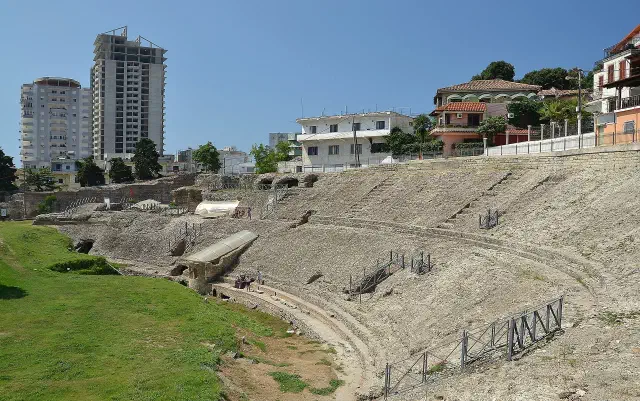 Romeins amfitheater van Durrës Albanië