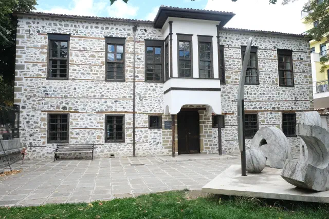Het Museum van het Eerste Albanese Onderwijs in Korçë in Albanië Het Museum van het Eerste Albanese Onderwijs in Korçë in Albanië