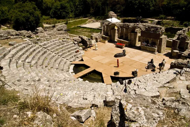 Het antieke Butrint vlakbij Sarandë